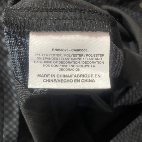 Nike Golf 36 x 32 Blue Check Dri-Fit Pockets Flat Front Zipper - Picture 4 of 7